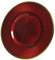 NATALE PIATTO VETRO DIAMETRO 26,5 CM ROSSO/ORO