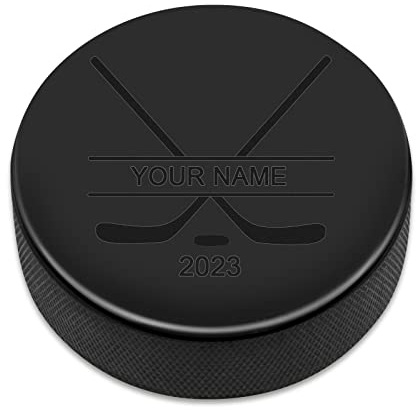 Dinikally Personalisierter Hockey-Puck mit Eingraviertem Namen