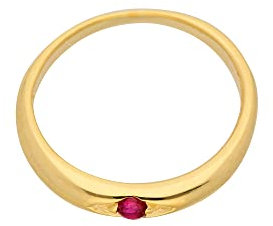 Damen Gold Schmuck 333 Gold Anhänger Taufring mit Rubin Ø 10,1 mm