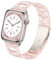 Ocaer Kompatibel mit Apple Watch Armband 42mm 41mm 40mm 38mm, Mode Licht Harz Apple Watch Armband mit Edelstahl Schnalle für iWatch Series 10 9 8 7 SE 6 5 4 3 2 1 Damen(Rosa Blume Polarstern)