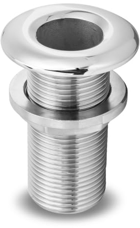 Tissting Barca Marine Yacht Scarico Dritto 1in 79mm 316 Acciaio Inossidabile Scarico Acqua Valvola Idraulica Tubo Flessibile Attraverso Connettore di Scarico per Barca, Yacht | Scarico Acqua Valvola Idraulica Tubo Flessibile Attraverso Connettore di Scarico per Barca, Yacht