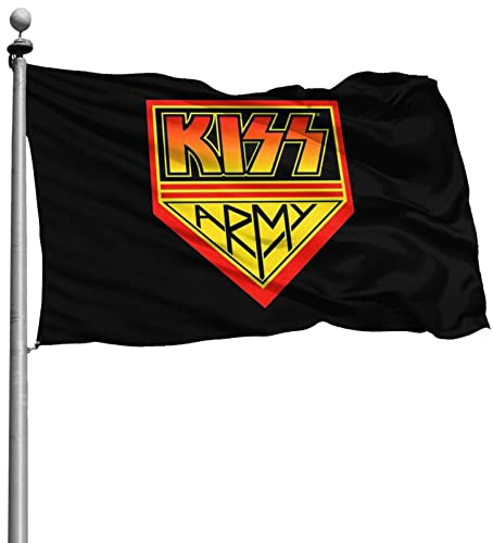 90X150cm Indoor Flagge Kiss Army Memorial Yard-Flaggen With Metal Grommets Hofflagge Doppelseitige Parteifahne Décor Für Festival Lawn Outdoor