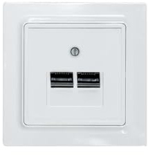 Eltako UAE/IAE-Abdeckung 2-fach für E-Design55-Rahmen, reinweiß glänzend UAE55E/2-wg