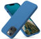 OIIAEE Silicone Case Designed for iPhone 13 Case, Ultra Slim Shockproof Protective Liquid Silicone Phone Case with Soft Anti-Scratch Microfiber Lining, 6.1 inch, Blue