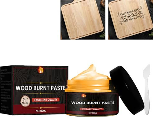 KOAHDE Gel para Quemar Madera,Gel de Combustión de Madera,Pasta para Quemar Madera para Manualidades,Pasta para Quemar Fácil de Aplicar,Pasta para Quemar Madera y Manualidades,120ML