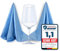 Walfinus Premium 10er-Set Blau Mikrofaser Gläserpoliertuch fusselfreies, streifenfreies, kratzerfreie Microfaser Glaspoliertuch für Spiegel und Hochglanzoberflächen ca 50-60cm Poliertücher