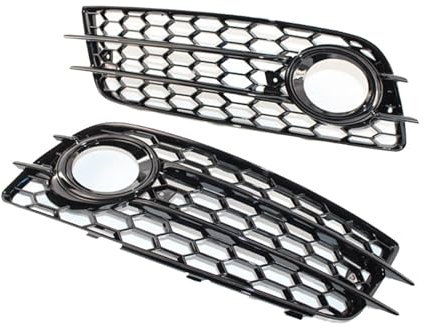 KEAAN Auto Sport Frontgrill Kühlergrill für Audi A4 B8 S-line S4 2009 2010 2011 2012, ABS Front Grill Kühlergrille Auto Frontstoßstange Haube Kühlergrill Grill Ersatz Externes Zubehör
