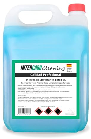 Suavizante ropa 5 litros - garrafa profesional para lavadora - fórmula concentrada fragancia duradera - suavidad y frescura en cada lavado - ideal para lavanderías, hoteles y uso doméstico - Intercabo