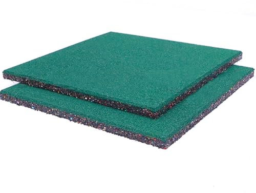 FUNEAER Rubber Playground Tile,Fall Protection Tiles for Gym,Playground,Park Indoor and Outdoor,Heavy Duty Rubber Tile Non-Slip Flooring Mat (Size:50×50×2.5)