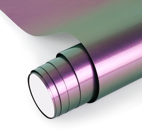 NANAPLUMS Chamäleon Plotterfolie Textil - Heat Transfer Vinyl PU Transferfolie Plotter Flexfolie für Textilien, zum Aufbügeln für DIY T-Shirt, Stoffe (Chamäleon E4)