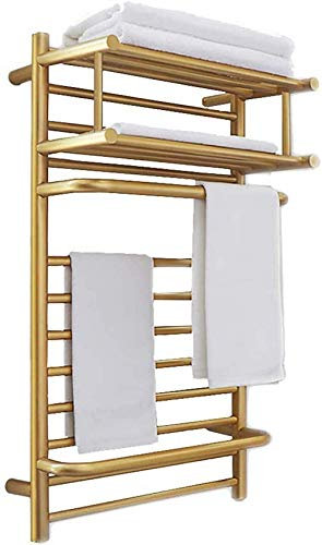 WLCBWYF Toallero eléctrico calefaccionado, radiador toallero calefaccionado, toallero eléctrico de Pared enchufable/cableado, secador de Toallas rápido para baño y hogar con Inte