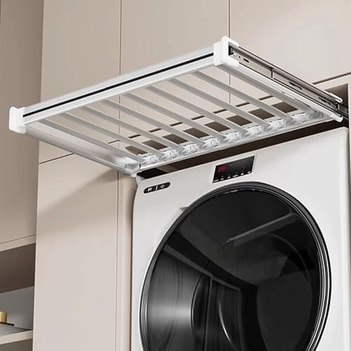 DMMFTERL Ausziehbarer Hosenständer, ausziehbarer Hosenständer, Schublade - Ausziehbarer Hosenständer für den Kleiderschrank, Wäscheständer über der Waschmaschine, multifunktionaler versteck