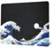 Glass Mousepad for Gaming, Black Coral Sea Hard Gaming Mouse pad, Professional Large Mouse Mat 410mm*310mm, Special Glass Surface with Improved Precision and Speed