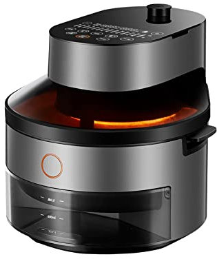 QWAXTRIW 2100W Air Fryer, Frises Smart Machine Smart Machine Four électrique, 5QT Home Automatic Sree Cuiier, Préréglages personnalisés, Touches numériques, Panier antiadhésif, préchauffer et Garder