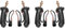 Hlxnyami 4 Pièces L + R 3 Boutons Pelle Joystick Assy Poignée Engrenages pour Doosan DX150 215 225 300 370-9C