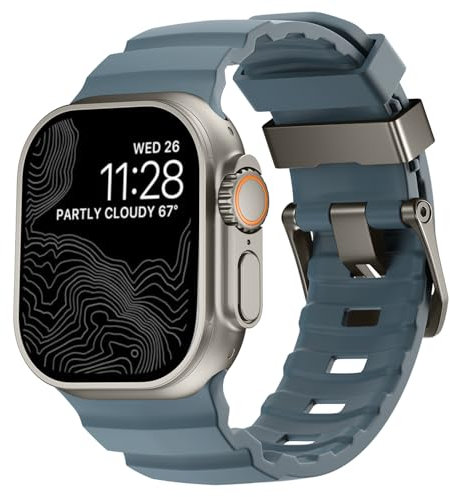 VeveXiao Luxury Designer Rugged Bands Compatible with Apple Watch Ultra 2 Band 49mm 46mm 45mm 44mm,Sport Soft Silicone Waterproof Strap for iWatch Ultra Series 10 9 8 7 6 5 4 SE (Ocean Blue)