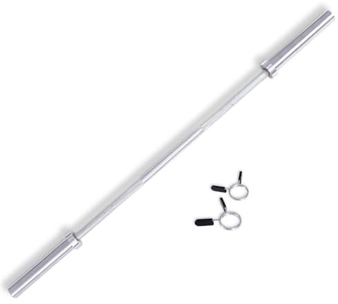 Sportstech Olympische Langhantelstange, bis 315 kg, 33mm, Federverschluss, perfekt für Hantelscheiben, Stahl, verchromt, gerändelte Griffflächen, Länge 22cm, 20kg, Home Gym, Deutsche Qualitätsmarke