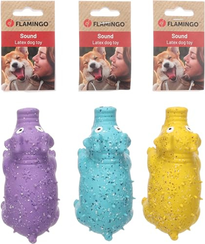 Flamingo Hundespielzeug – Freckles Schwein – Latex – mit Grunzgeräusch Größe S – 15 cm