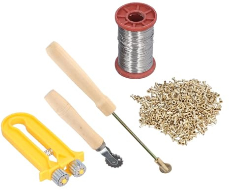 Phefop Imker Werkzeug Set Drahteinbetter Rahmenspanner Mit Kupferösen Und Eisendrähten Für Bienenstock Rahmen Starter Kit Anfänger Profi Imkerei Zubehör