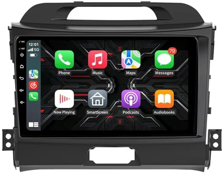 Car Radio Stereo Gps Navigator for KIA Sportage 3 2010-2015 Touch Screen with Carplay Wifi Bluetooth Mirror Link, Fm, Steering Wheel Control, 4 Core 1G+16G