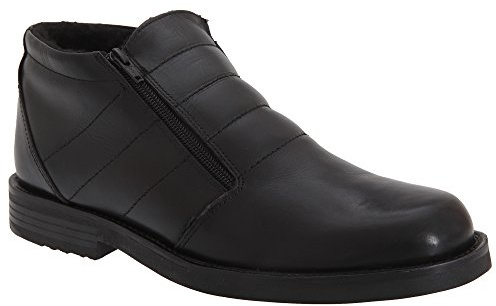 Roamer Shark Mens Fur Lined Twin Zip Boots Black
