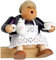 KWO Olbernhau Räuchermann Kaffeetante, Mehrfarbig, 14 cm