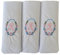 3er Pack Damen/Damen bestickt Initialen Taschentücher mit weißem Satin Rand, R
