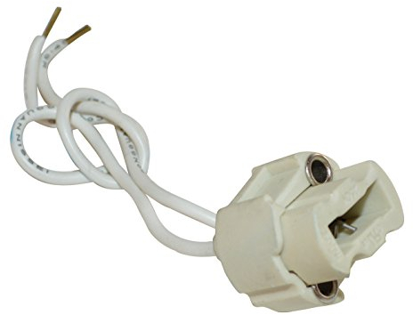 Tibelec 854410 Douille Halogène pour Ampoule à Culot G9 Blanc, Céramique/Silicone, 1 Unité (Lot de 1)