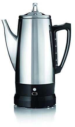 C3 percolador Basic 4-12 copas de eléctrica de émbolo de acero de Suecia