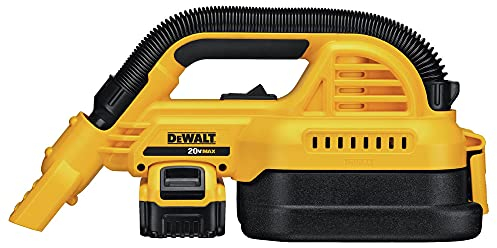 DEWALT 20V MAX Cordless Hand Vacuum, For Wet or Dry Surfaces, 1/2-Gallon Tank, Washable Filter, Battery and Charger Included (DCV517M1)