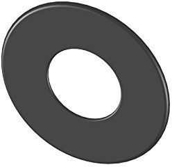 Ofenrohr - Wandrosette mit 85mm Randbreite und 130mm Innendurchmesser, schwarz