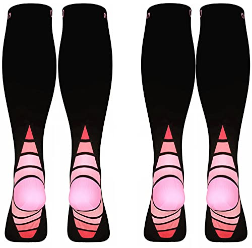 Calves Kelson (2 Paar) Kompressionsstrümpfe/strümpfe für Männer und Frauen, Beschleunigung der Erholungszirkulation, Beste graduierte sportliche Passform für Reisen, Laufen, Flug, Mutterschaft