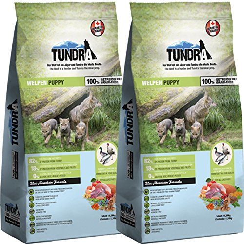 Tundra Hundefutter Puppy mit Pute - getreidefrei (2 x 11,34kg)