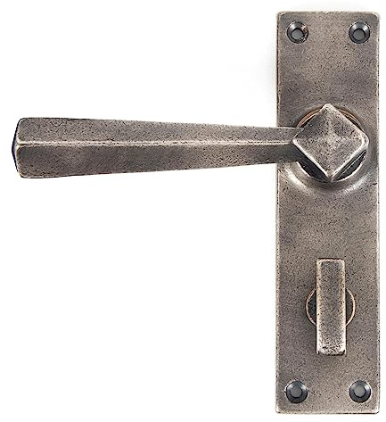From the Anvil Antique Pewter Straight Lever Bathroom Set