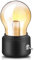 Retro Birne Lampe USB wiederaufladbare LED Nachtlicht Mini Nachttisch Schreibtischlampe Energiesparende 0026 elegante für Schlafzimmer Nachttisch Beleuchtung(Schwarz)