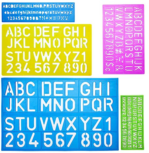 Mr. Pen Letters and Numbers Alphabet Templates, Letter Stencils, Pack of 5
