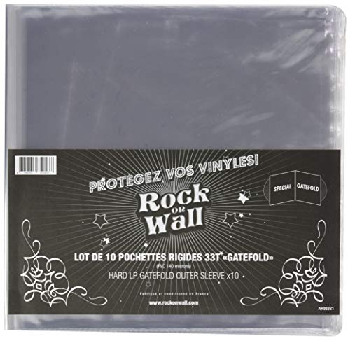 ROCK ON WALL Buste Rigide Trasparenti per Vinile (10 Pz.)