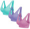 Blu Apparel Multipack Seamless Comfort Bras Sleep Bras Sizes 8-24 Not Padded Wireless (UK, Alpha, L, Regular, Regular, Aqua/Pink/Lilac 3 Pack)