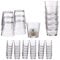 Pack de 48 Vasos Vela, para Velas de Té o Postres, Set Portavelas, Decorativo, Cristal, 7,5 cm Ø, Transparente
