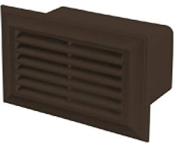 Blauberg UK Decor 81X136 Brown Flat Plastic Duct Air Brick Wall Grille-110x54mm-Brown