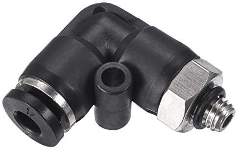 Push to Connect Tube Fitting Male Elbow 4 mm Rohr OD x M5 Thread Pneumatic Air Push Fit Lock Fitting 4 Stück