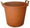 Vaso Mastello Color Terracotta Professionale per Piante da Giardino, Orto, Vivaio, Edilizia - Resistente in polietilene ad alta densità (HDPE) - Vasi con Manici - Mastellone (50Lt, ø 50cm, h.41cm)