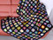 Patchwork Decke 120x200, schwarz, XXL, Tagesdecke, Plaid, gehäkelt, Granny Square, Handarbeit, Vintage Look