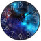 SWECOMZE Wanduhr Lautlos, 25cm, Zifferblatt mit Galaxie Sterne Weltraum Sternenhimmel, 12-Zoll Geräuscharmes Uhrwerk, Kein Ticken, Wanduhr für Kinderzimmer (Schwarz,039)