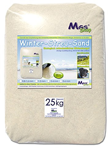 Streusand umweltfreundliche Winterstreu Alternative zu Streusalz (XXL2/ extra grob 5,6-8mm)