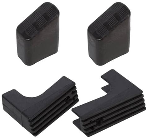 Hailo Leiter-Fuß-Set - Ersatzfüße für Hailo Trittleitern wie K10, K20, K30, K40 BasicLine und K70 StandardLine - 35 x 20 mm Holme - 4 x Leiterfüße - Schwarz