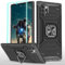 YmhxcY Compatible with Galaxy Note 10 Plus Case with 3D Curved Screen Protector,Armor Grade Cases with Rotating Holder Non-Slip Hybrid Case For Samsung Galaxy Note 10+ Plus KK Black