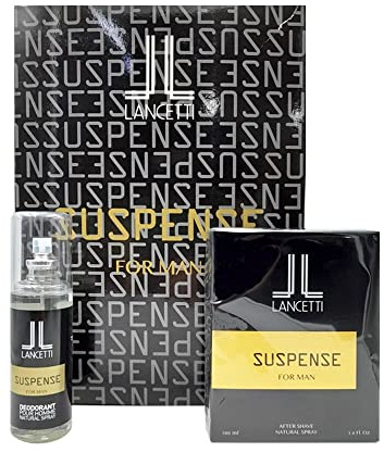 Lancetti Suspense For Man Geschenkset für Herren After Shave 100ml Deodorant 120ml