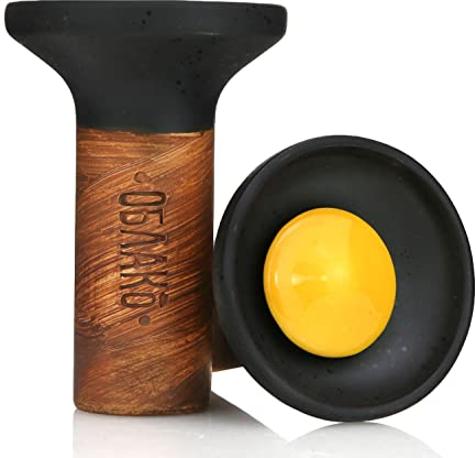 Oblako Flow Foyer à tabac en argile Jaune sur noir