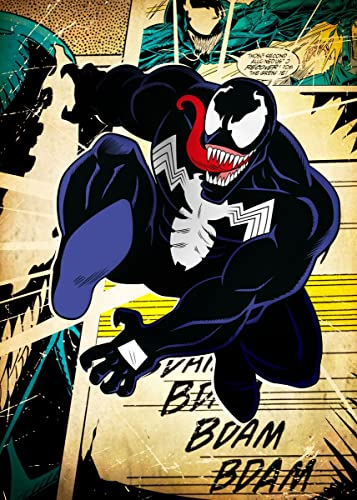 Displate Marvel Avengers Metallposter Marvel Avengers Poster Marvel Deko Marvel Merch Marvel Bilder Marvel Film Poster Marvel - Marvel Silver Age - Venom Poster 32x45cm